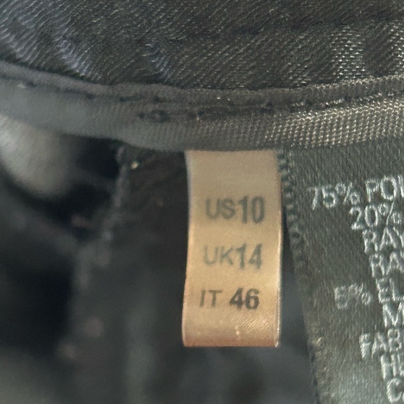 Tahari Womens Wide Leg High Waisted Trousers Charcoal Gray Career Pants Size 10 - Picture 13 of 15